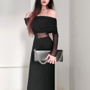 black satin bridesmaid dresses