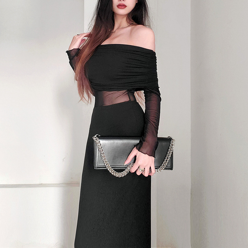 black satin bridesmaid dresses