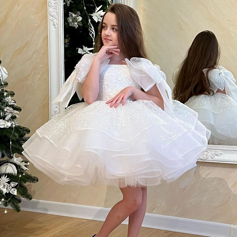 white flower girl dresses