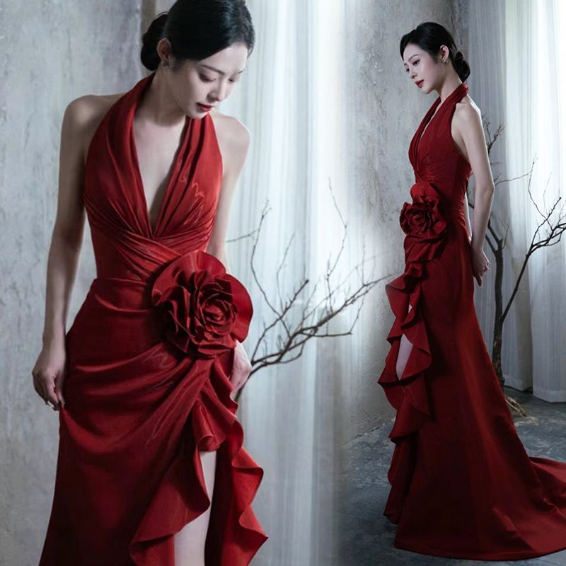 red bridesmaid dresses
