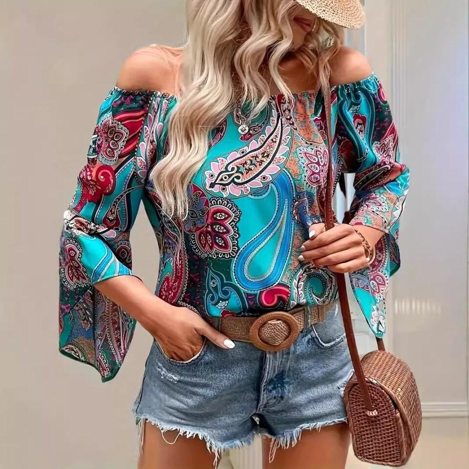 Women's shirt in dark sky blue