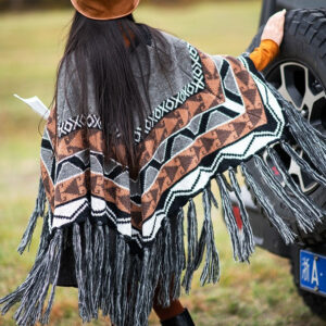 next scarves for women - grey tassel shawl