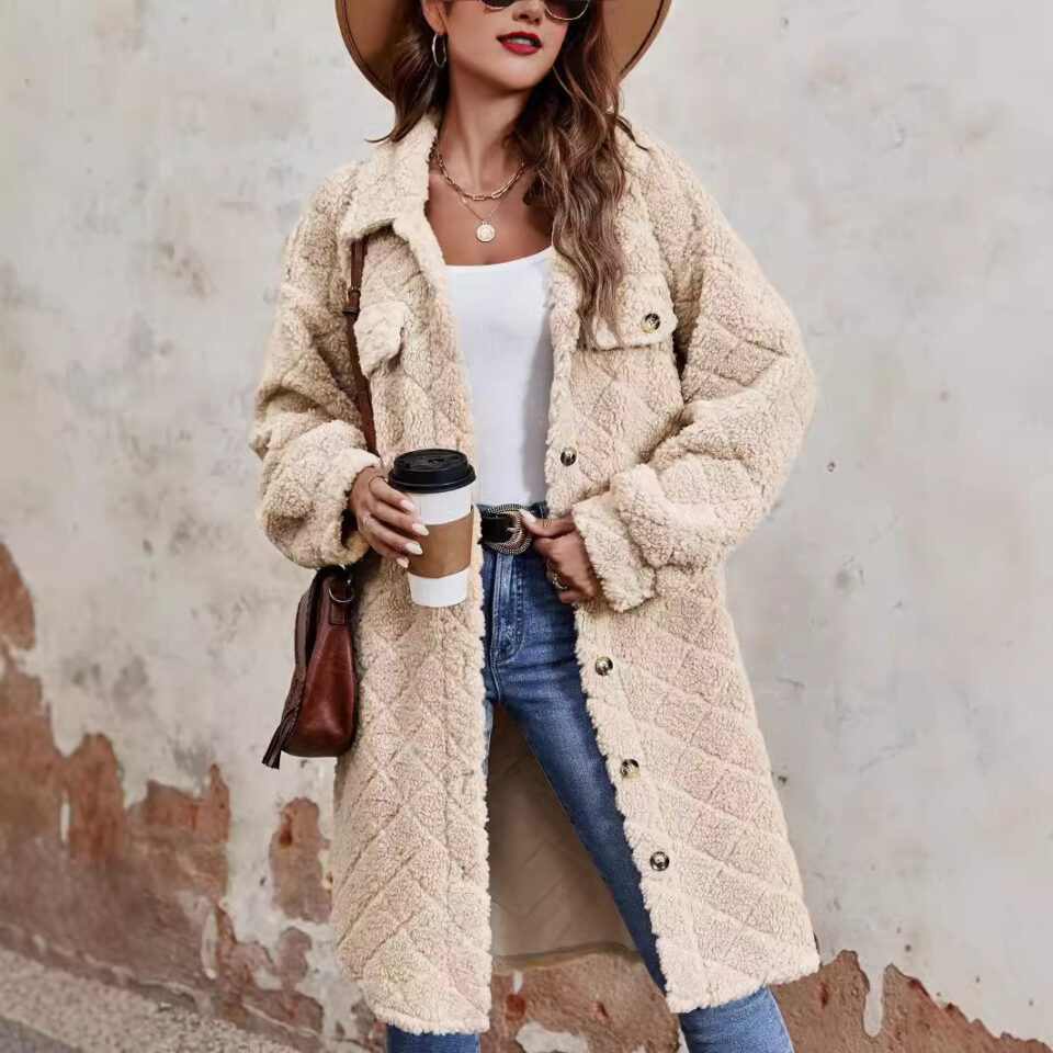Women's Pilot Jacket in Apricot