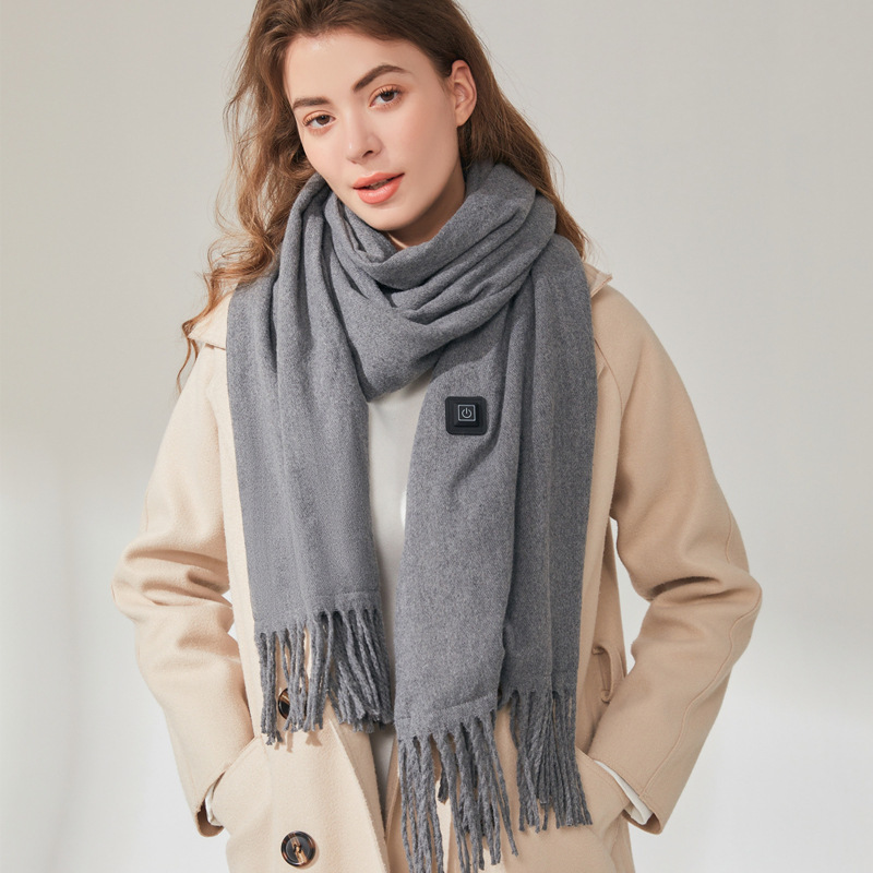 m&s womens scarves – grey heated style