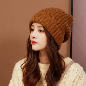 hats UK women’s plaid knit cap
