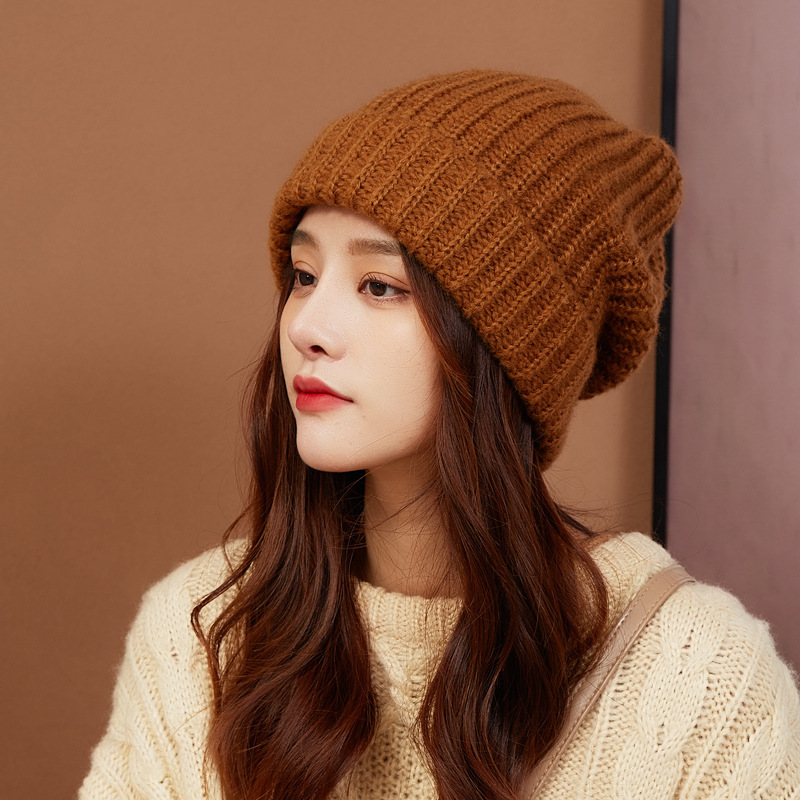 hats UK women’s plaid knit cap