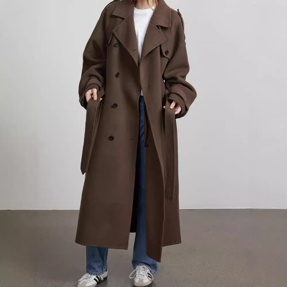 Women trench coat front view