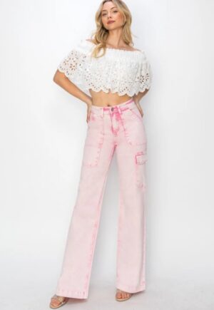 Relaxed fit flared jeans for women