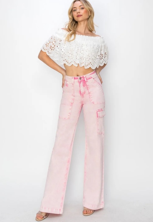 Relaxed fit flared jeans for women