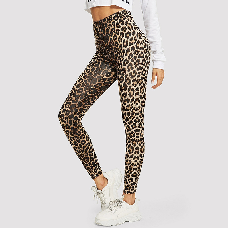 Women and yoga pants in leopard print