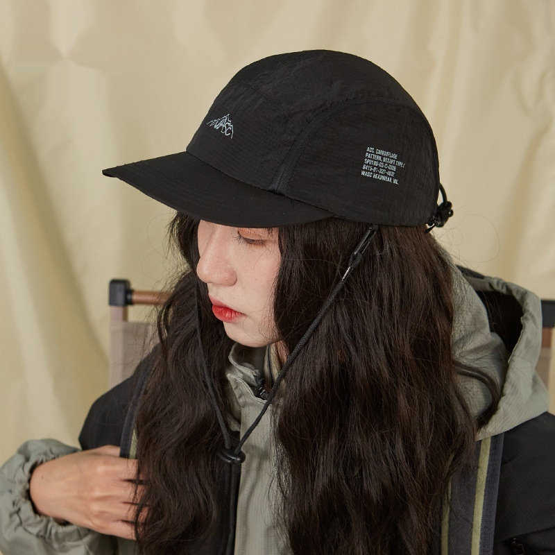women’s winter hat black nylon
