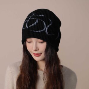 women’s sun hat black acrylic
