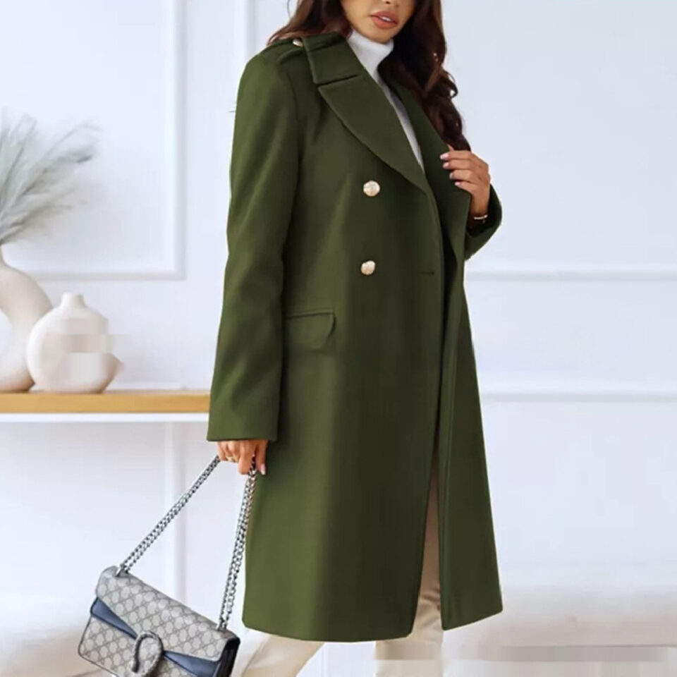 womens petite trench in black