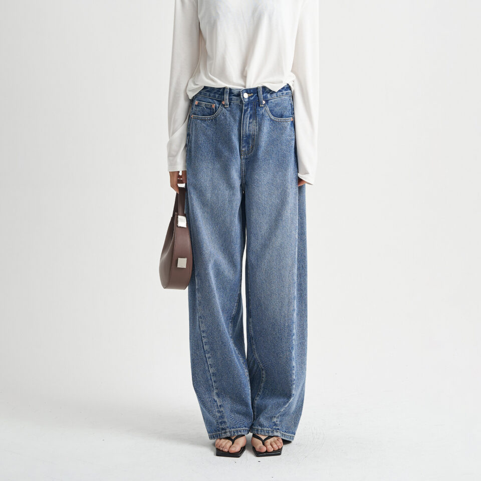 Classic blue denim womens jeans