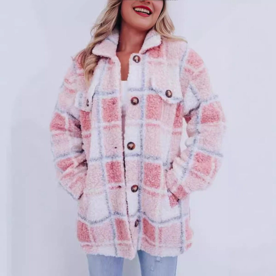 Pink Jacket Suede Women's
