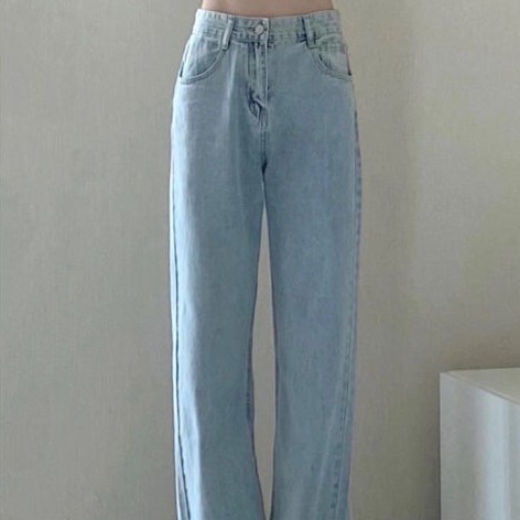 Straight leg jeans women – high waist loose fit