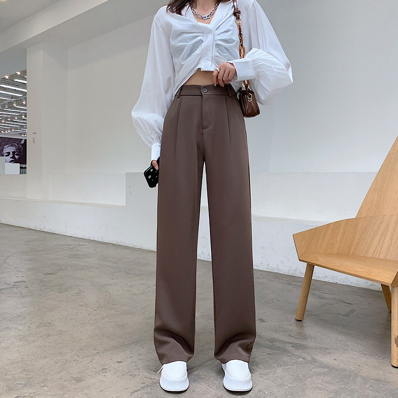 High Waist Wide Leg Pants in Black