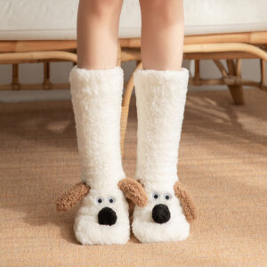womens running socks cartoon puppy