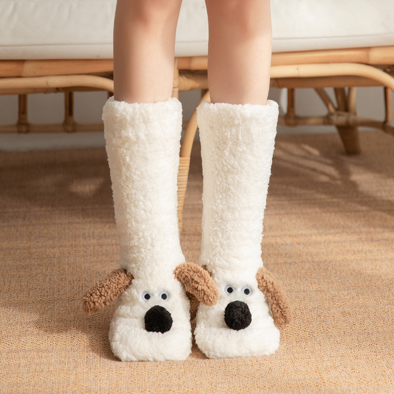 womens running socks cartoon puppy