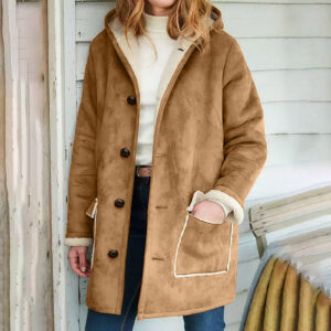 trench coat women's coat in grey suede