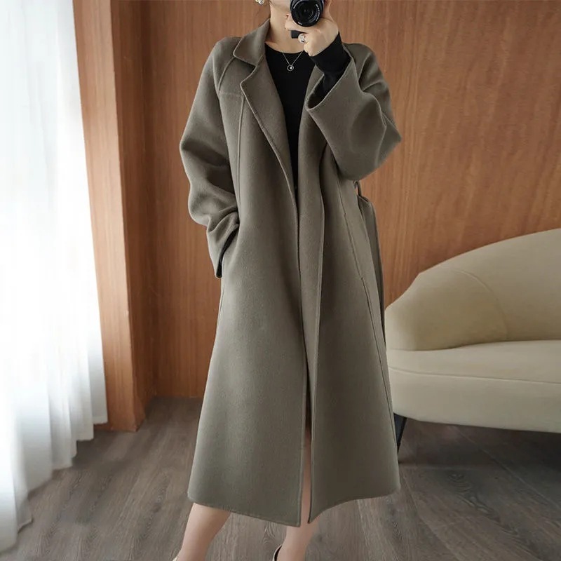 women's trench coat front view